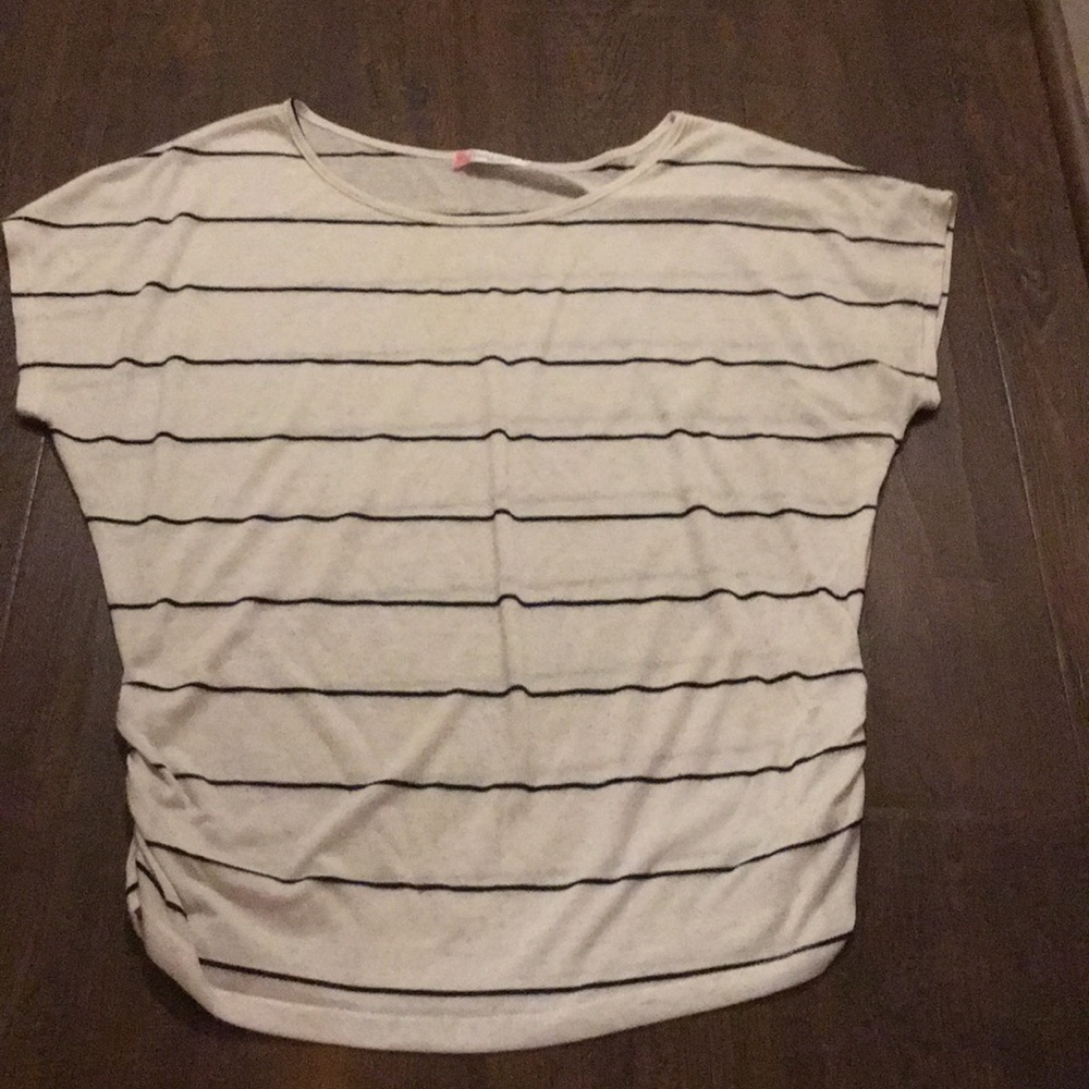Cream & black top!